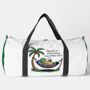 Turtle Hammock Nap Time Overrated Duffle Bag