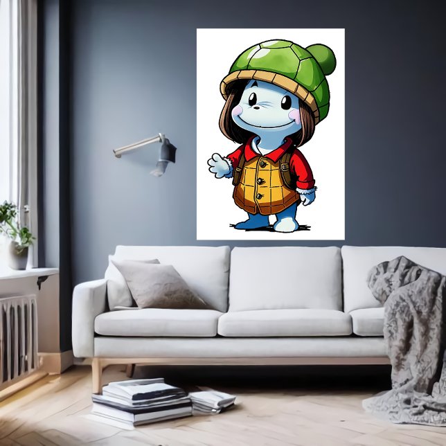 Turtle hat enthusiast | AI Art Poster (Creator Uploaded)