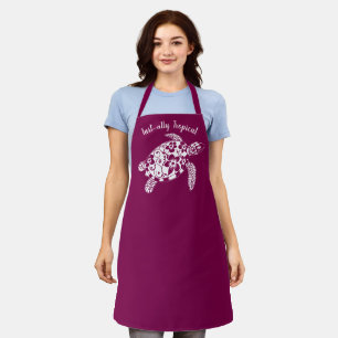Turtle-Hawaiian-Fisherman Core-Wine Colour Apron