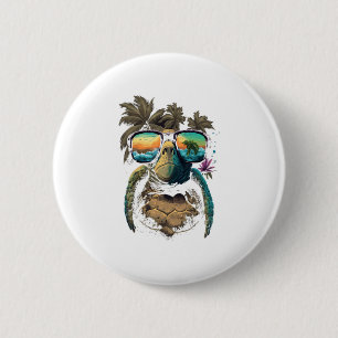 Turtle Hawaiian Sea Turtles Hawaii Beach Palm Copy 6 Cm Round Badge
