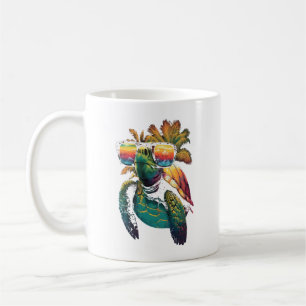 Turtle Hawaiian Sea Turtles Hawaii Beach Palm Copy Coffee Mug
