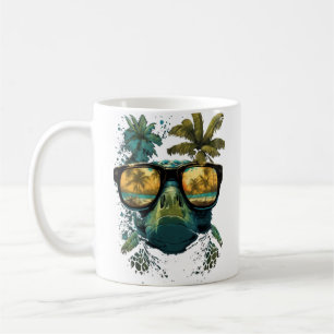 Turtle Hawaiian Sea Turtles Hawaii Beach Palm Copy Coffee Mug