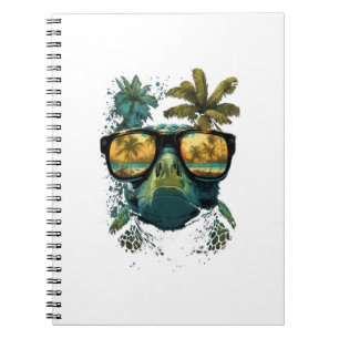 Turtle Hawaiian Sea Turtles Hawaii Beach Palm Copy Notebook
