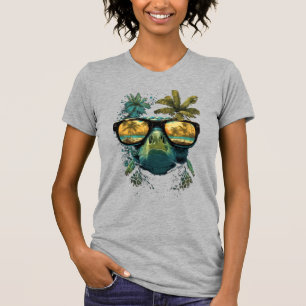 Turtle Hawaiian Sea Turtles Hawaii Beach Palm Copy T-Shirt