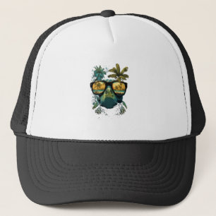 Turtle Hawaiian Sea Turtles Hawaii Beach Palm Copy Trucker Hat