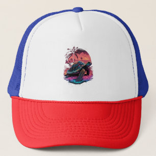 Turtle Hawaiian Sea Turtles Hawaii Beach Sunset   Trucker Hat