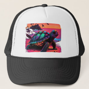 Turtle Hawaiian Sea Turtles Hawaii Beach Sunset Trucker Hat