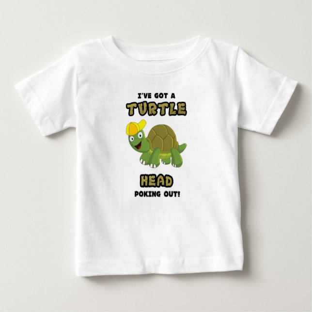 Turtle Head Poking Out Baby T-Shirt (Front)