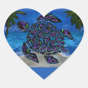 Turtle Heart Sticker