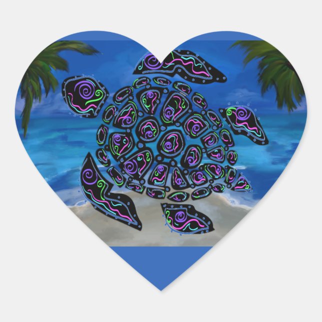 Turtle Heart Sticker (Front)