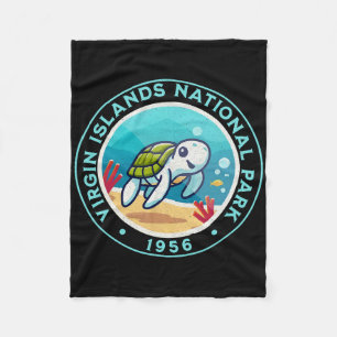 Turtle Hiking At Virgin Islands National Park  Fleece Blanket