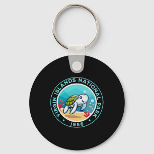Turtle Hiking At Virgin Islands National Park Key Ring