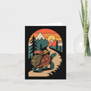 Turtle Hiking Camping Camp Camper Backpacking Card