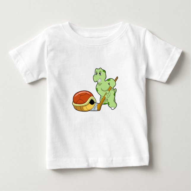 Turtle Ice hockey Ice hockey stick Baby T-Shirt (Front)