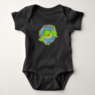 Turtle in a hot Spring Baby Bodysuit