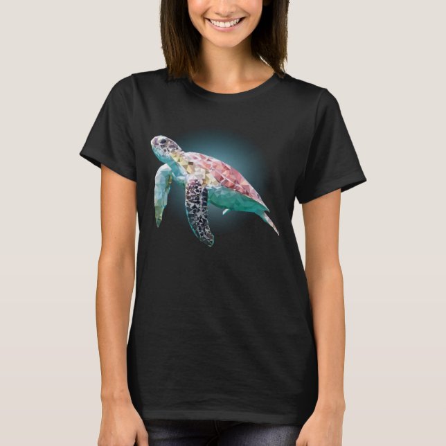 Turtle in low polygon T-Shirt (Front)