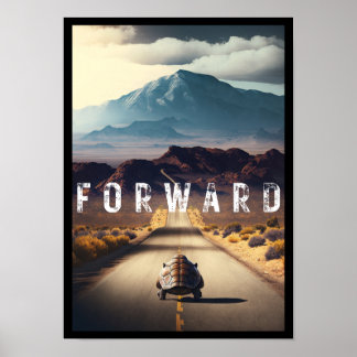 Turtle in the desert "Forward” Poster