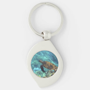 turtle in the sea key ring