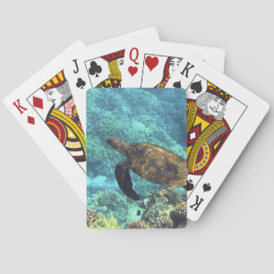 turtle in the sea playing cards