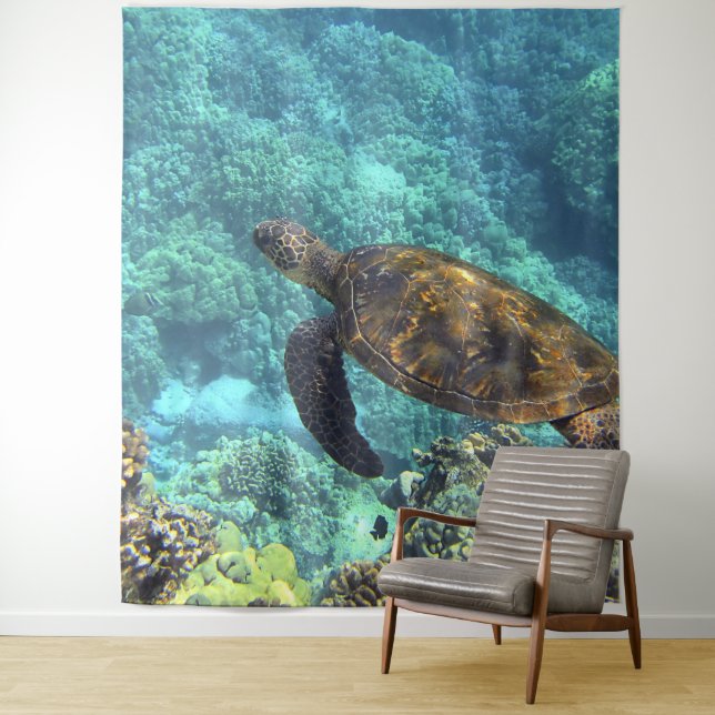 turtle in the sea tapestry (In Situ)