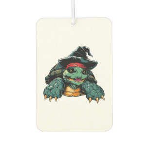 Turtle in Witch Hat Halloween Spooky Fun Car Air Freshener