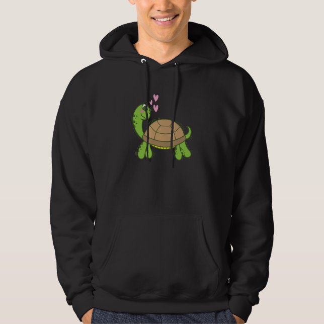 Turtle is in Love Reptile Water Hoodie (Front)