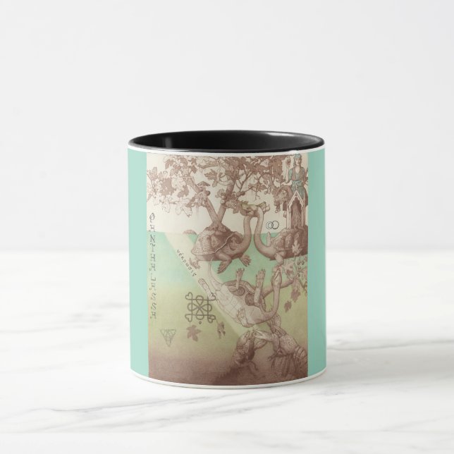 Turtle Islands Trees Illustration Mug (Center)