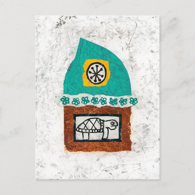 Turtle Itching For A Fight Postcard (Front)