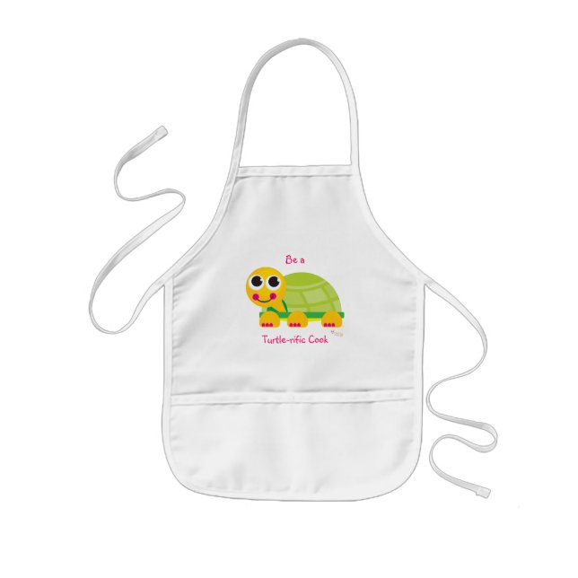 Turtle Kids Apron "Be a Turtle-rific Cook" (Front)