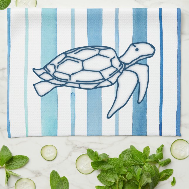 Turtle Kitchen Towel (Folded)