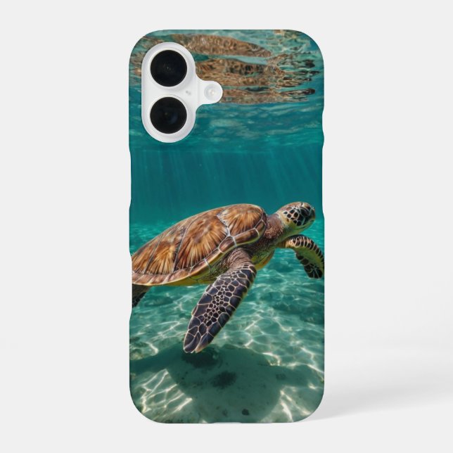 Turtle Lagoon iPhone 16 Case (Back)