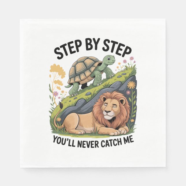 Turtle Lion Funny Napkin (Front)