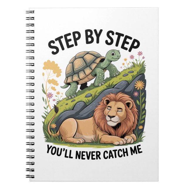 Turtle Lion Funny Notebook (Front)