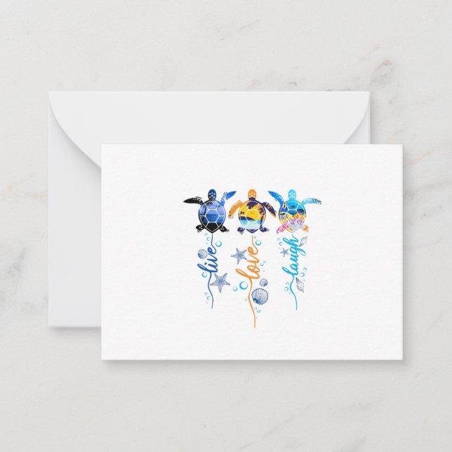 Turtle Live Love Laugh Card (Front)