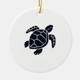 Turtle Logo Emblem Red-Eared Slider Tortoise Copy Ceramic Ornament