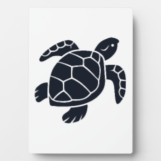 Turtle Logo Emblem Red-Eared Slider Tortoise  Plaque (Front)