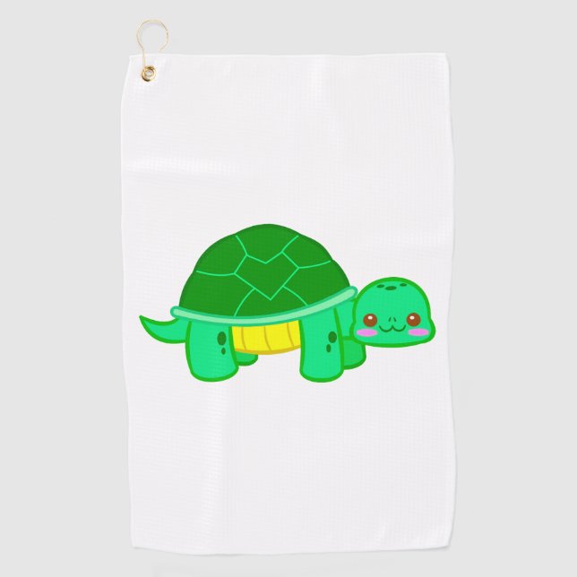 Turtle Love Cute Animal Golf Towel (Front)