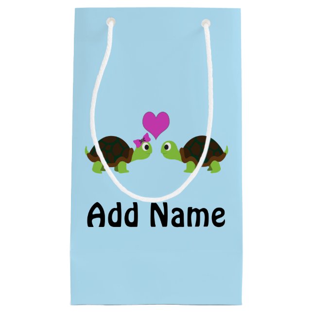 Turtle Love Small Gift Bag (Front)