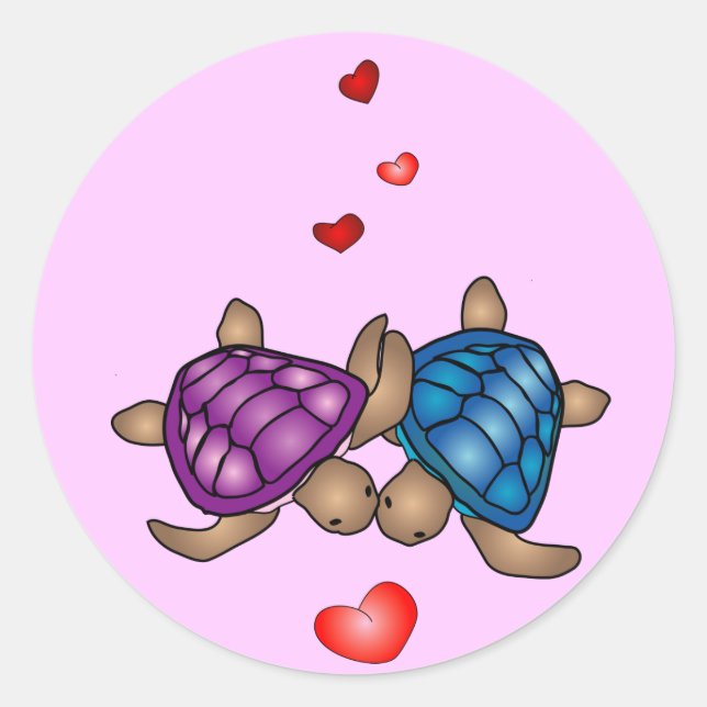 Turtle Love Sticker (Front)