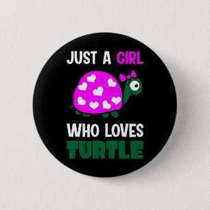 Turtle Lover A Girl Who Loves Turtles 6 Cm Round Badge