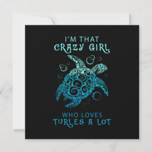 Turtle Lover   A Girl Who Loves Turtles A Lot Holiday Card