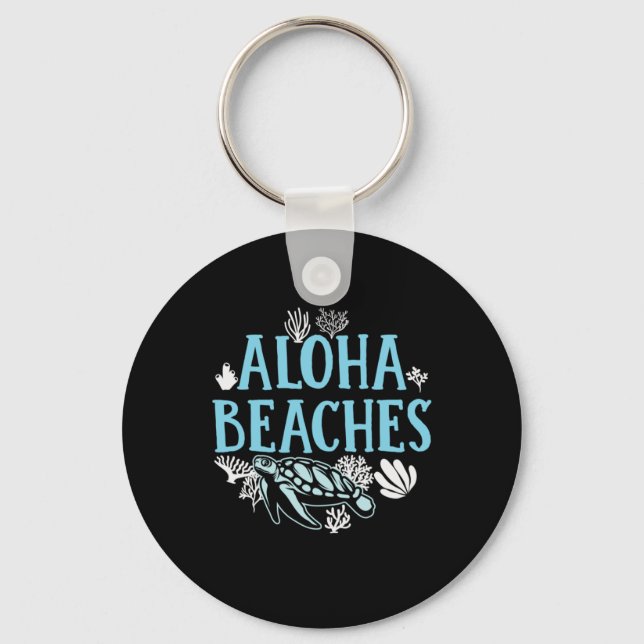 Turtle Lover | Aloha Beaches Key Ring (Front)
