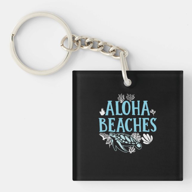 Turtle Lover | Aloha Beaches Key Ring (Front)