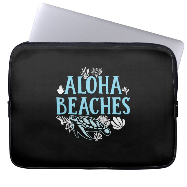 Turtle Lover | Aloha Beaches Laptop Sleeve (Front)