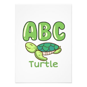 Turtle Lover Alphabet ABC Letter Turtle Photo Print