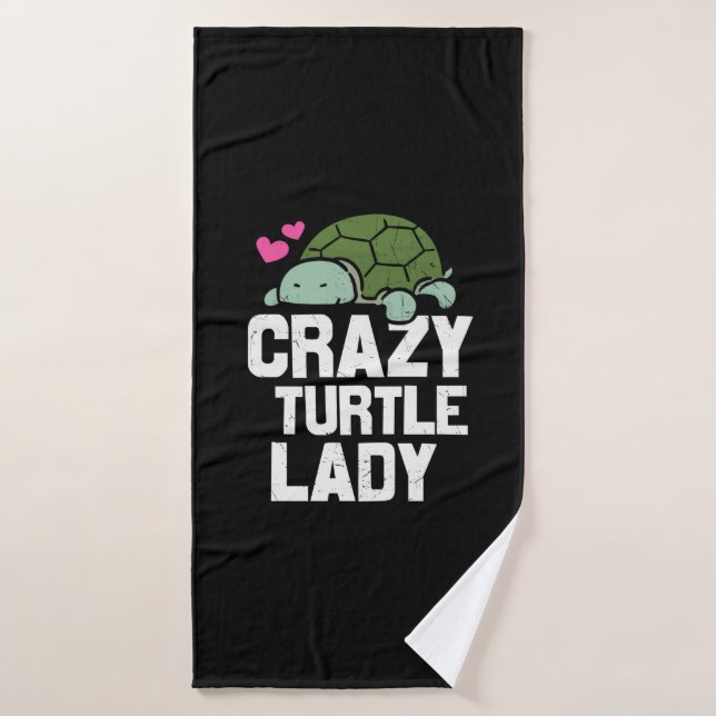 Turtle Lover | Crazy Turtle Lady Bath Towel (Bath Towel)