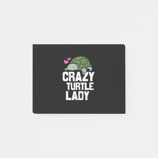 Turtle Lover | Crazy Turtle Lady Post-it Notes (Front)