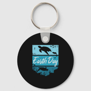 Turtle Lover Earth Day Key Ring
