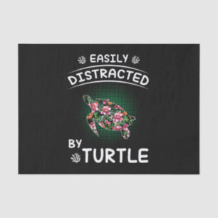 Turtle Lover Easily Distracted By Turtle Tissue Paper