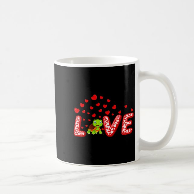 Turtle Lover Funny Hearts Love Turtle Valentines D Coffee Mug (Right)
